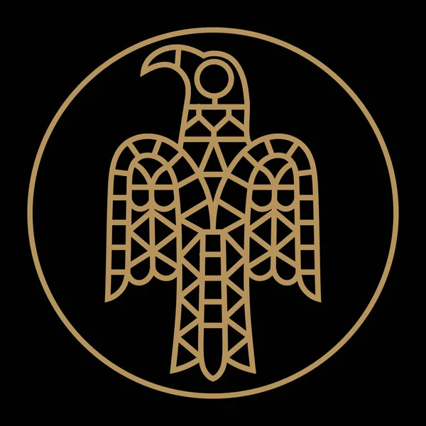 Древний образ ворона — стоковый вектор