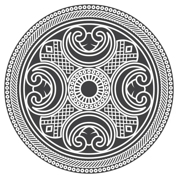 Ancient decorative pattern in celtic style, scandinavian knot-work illustration — Stock Vector