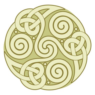 Ancient round Celtic, Scandinavian Design. Celtic knot, mandala clipart