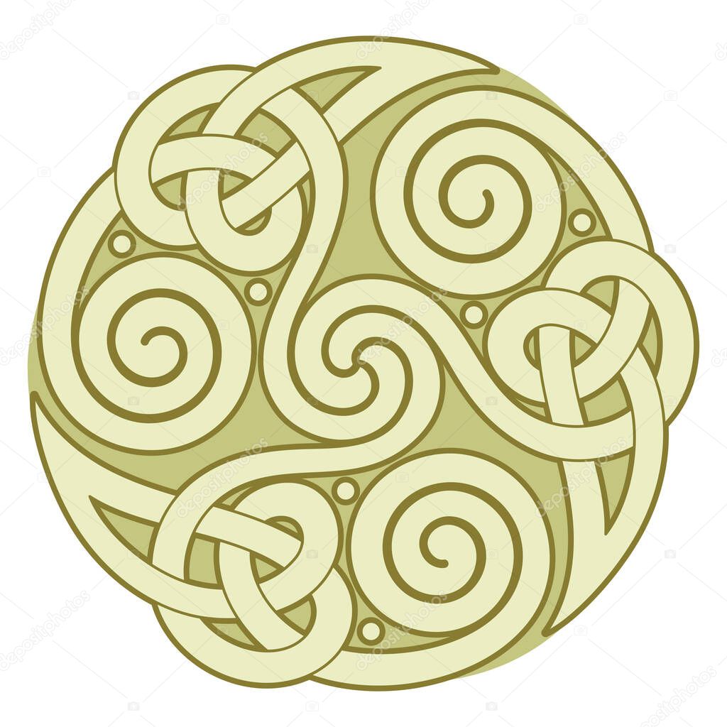 Ancient round Celtic, Scandinavian Design. Celtic knot, mandala