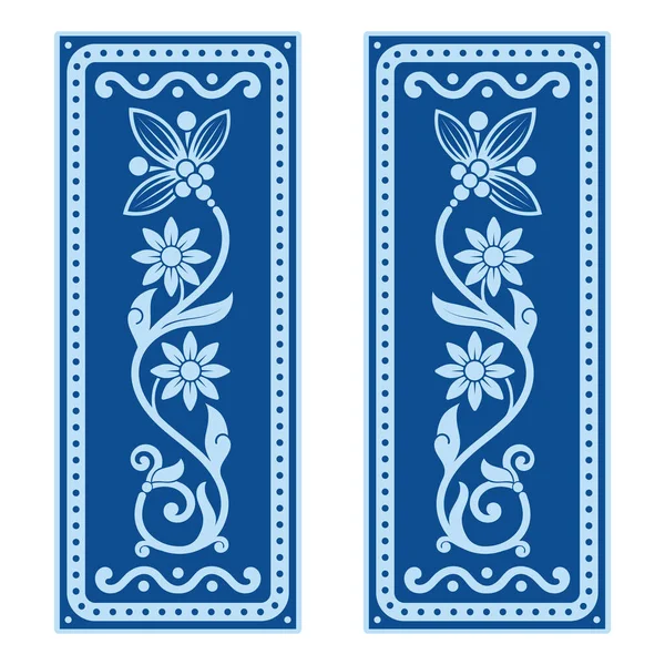 Flores nórdicas en estilo nórdico antiguo — Vector de stock