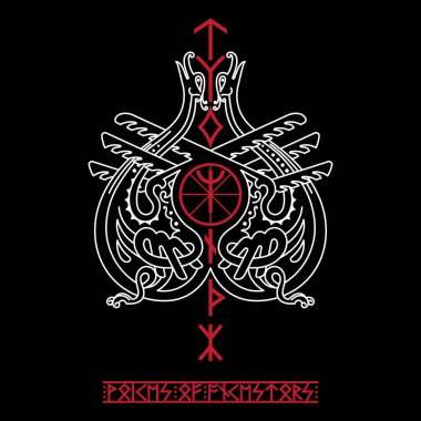 Eski İskandinav tarzı tasarım, Kelt tarzı. Mitolojik hayvanlar ve Eski İskandinav sembolleri