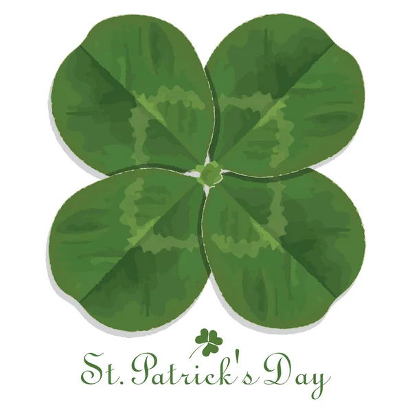 Fyrklöver. Irländsk symbol för St. Patricks högtid — Stock vektor