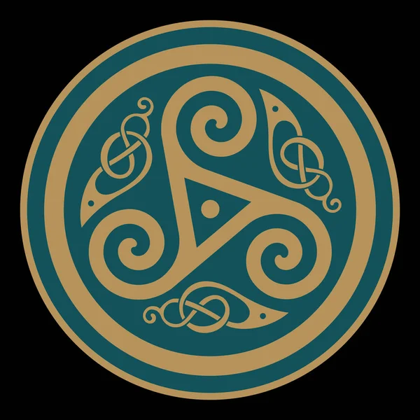 Viking, keltský design. Ročník starověké keltské skandinávské ozdoby — Stockový vektor