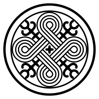 Kelt tarzında antik dekoratif desen, İskandinav düğüm çizimi