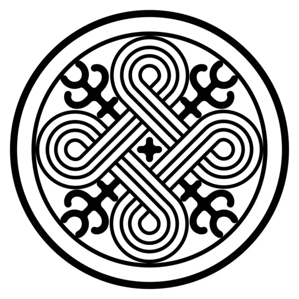 Ancient decorative pattern in Celtic style, Scandinavian knot-work illustration — Stock Vector