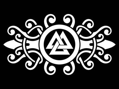 İskandinav Viking tasarımı. Vahşi Savaşçı Kalkanı ve Eski İskandinav Düzeni