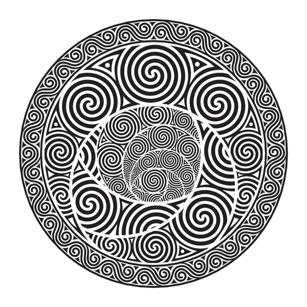 Design celta - Sol Celta em espiral — Vetor de Stock