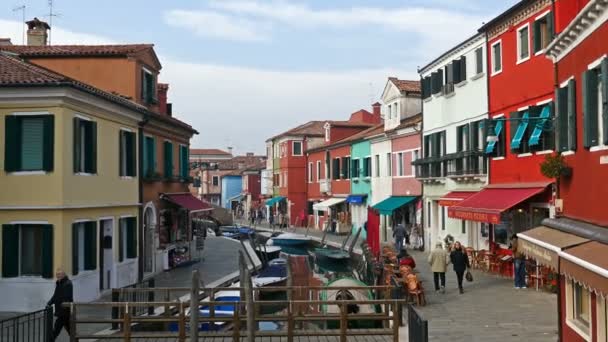 Vista de Burano, Italia. 4 K — Vídeo de stock