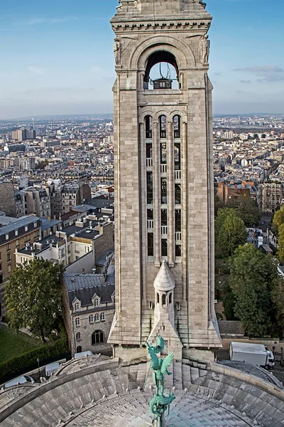 Taket och Flygfoto från Sacre Coeur. Paris — Stockfoto