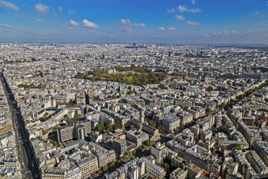 Panorama ve Paris Montparnasse Tower havadan görünümü