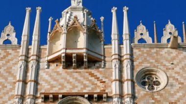 Doges sarayından binalar ayrıntı San Marco Meydanı, Venedik, İtalya