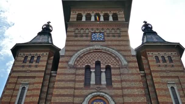 Orthodoxe Metropolitankathedrale in Timisoara, Rumänien — Stockvideo