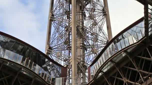 Fondo de vídeo con estructura de torre Eiffel 3 — Vídeos de Stock