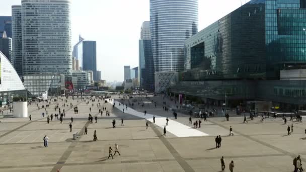 Time-lapse in La Défense, Paris, Frankrijk — Stockvideo