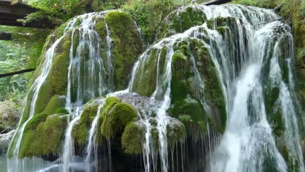 Waterval Bigar, Roemenië — Stockvideo