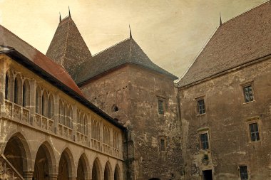 Corvin Kalesi: 1 bir bölümünün görünümünü ile eski kartpostal