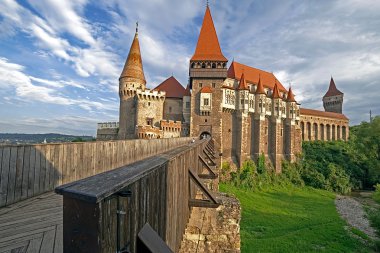 Day view on Corvin castle 2 clipart