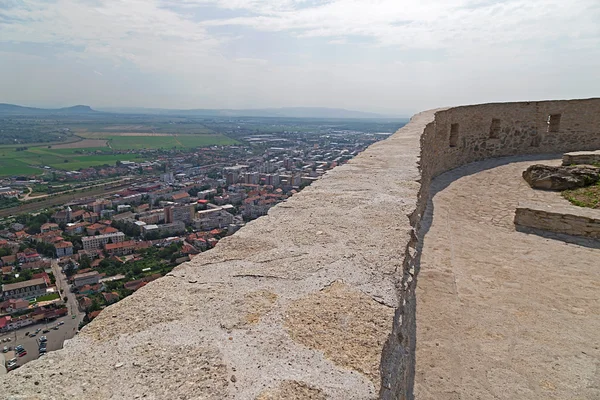 Aerial view of one part at the city of Deva — Stock Photo, Image