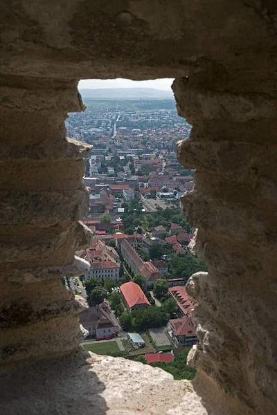 View a part of the city Deva from the ramparts — Stock Photo, Image
