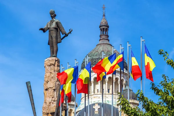 Cluj Napoca Transylvania Romanien September 2020 Statyn Avram Iancu Torget — Stockfoto