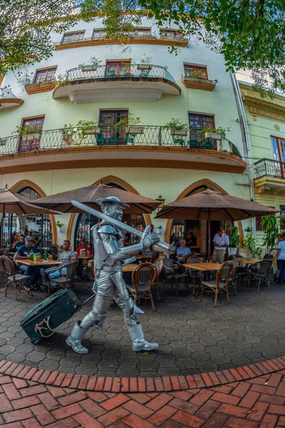 Santo Domingo Dominican Republic March 2020 Funny Street Actor Disguise — Stock Photo, Image