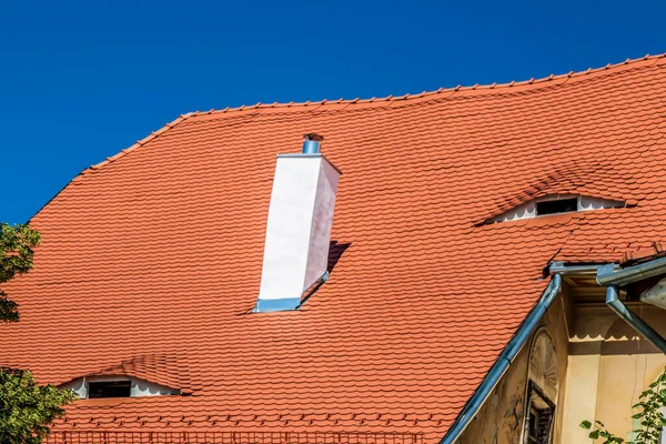 Dächer Mit Fenstern Wie Augen Typische Architektur Von Sibiu Siebenbürgen — Stockfoto