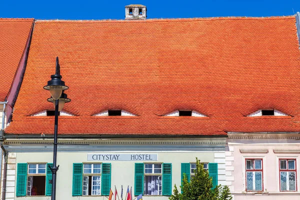 Sibiu Transylvania Romania Temmuz 2020 Gözleri Gibi Pencereleri Olan Çatılar — Stok fotoğraf
