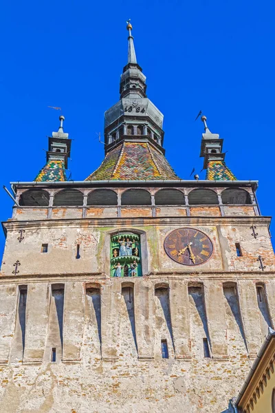 Sighisoara Rumunsko July 2020 Hodinová Věž Hlavní Vstupní Bod Citadely — Stock fotografie