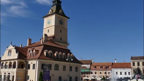 Brasov Roumanie Juillet 2020 Place Conseil Située Dans Centre Historique — Video