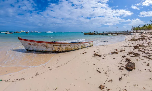 Punta Cana Dominikanische Republik März 2020 Alte Boote Und Moderne — Stockfoto