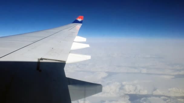 乘坐客机飞越格陵兰岛南部海岸 — 图库视频影像