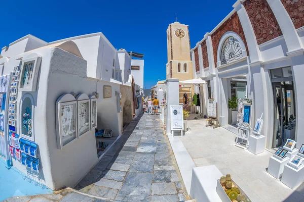 Oia Santorini Greece June 2021 Магазин Типовими Сувенірами Греції Острова — стокове фото