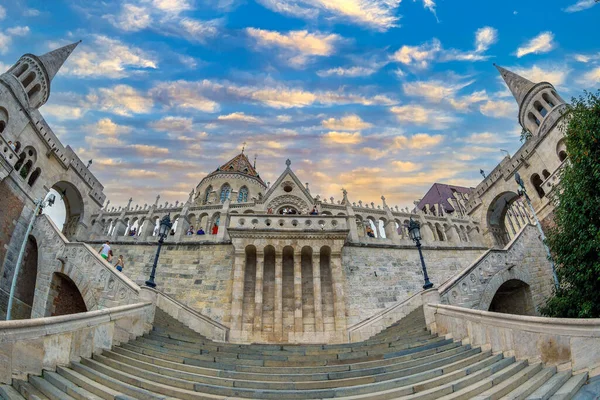 Budapest Ungheria Agosto 2021 Veduta Del Famoso Bastione Dei Pescatori — Foto Stock