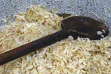 Büyük bir kase içinde hazırlanan lahana