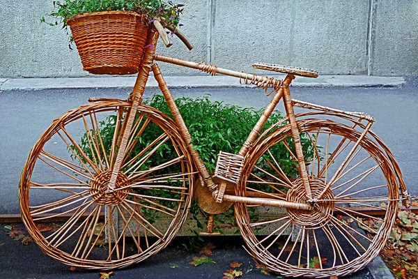 Vélo décoratif en brindilles 1 — Photo