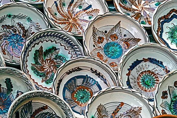 Romanian traditional ceramic plates 2 — Stock Photo, Image