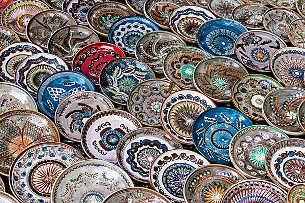Romanian traditional ceramic plates 1 — Stock Photo, Image