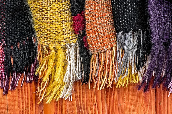 Wool scarves of various colors 1 — Stock Photo, Image