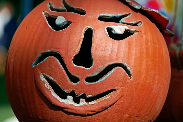 Bowl made as a Halloween pumpkin 1 — Stock Photo, Image