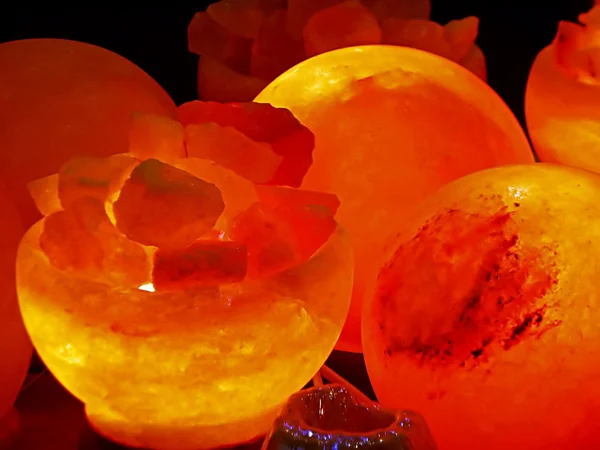 Energy stones, polished and illuminated — Stock Photo, Image