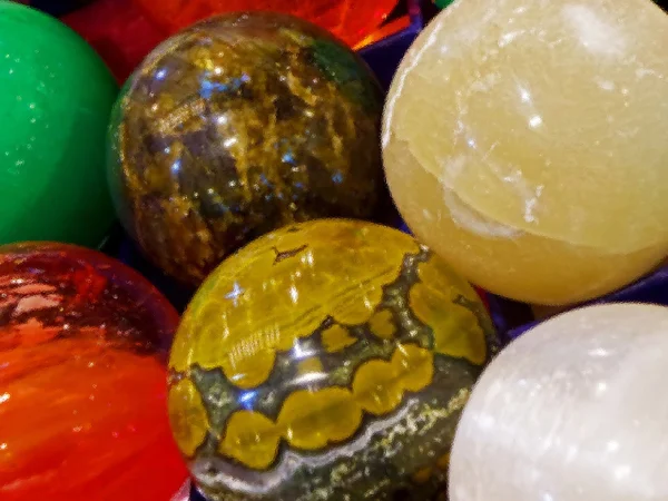 Energy stones polished in round shape — Stock Photo, Image