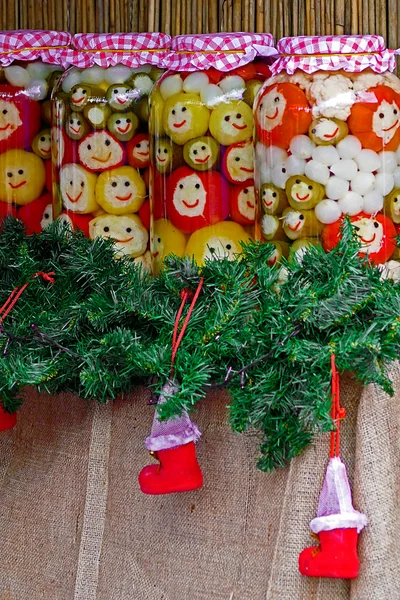 Happy Christmas pickles from Romania — Stock Photo, Image