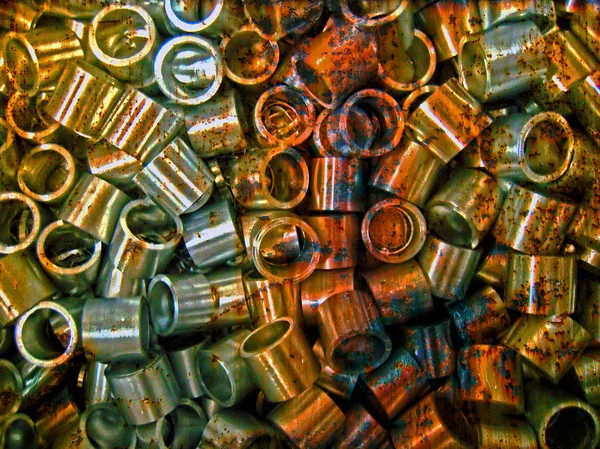 Lote de piezas industriales oxidadas 1 — Foto de Stock