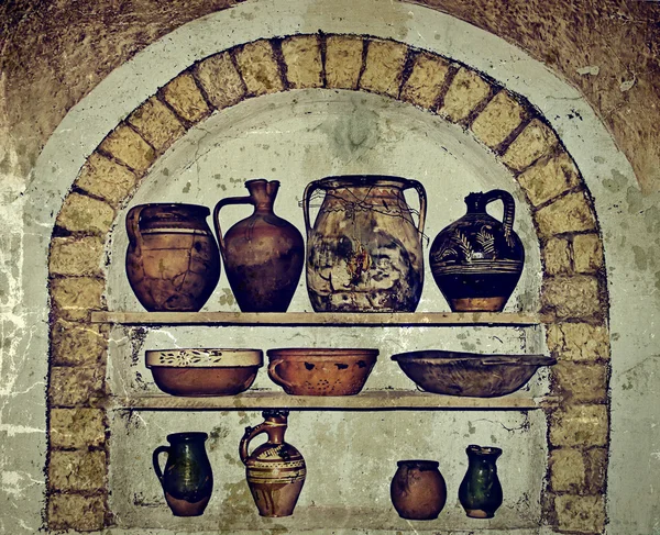 Romence geleneksel ev iç 1 ile eski fotoğraf