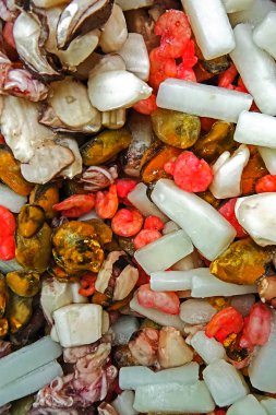 Grup ile dondurulmuş deniz ürünleri