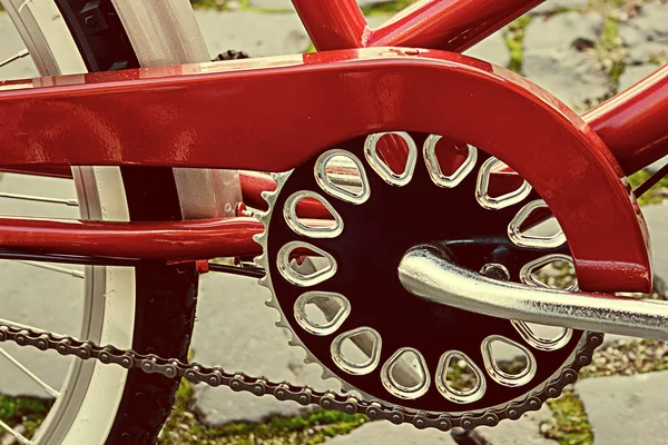 Vintage look at one bicycle detail 3 — Stock Photo, Image