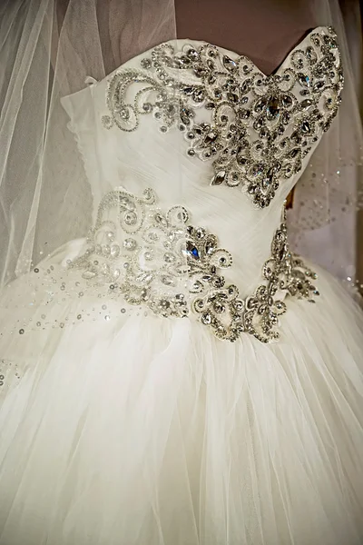 Vestido de noiva. Detalhe-63 — Fotografia de Stock