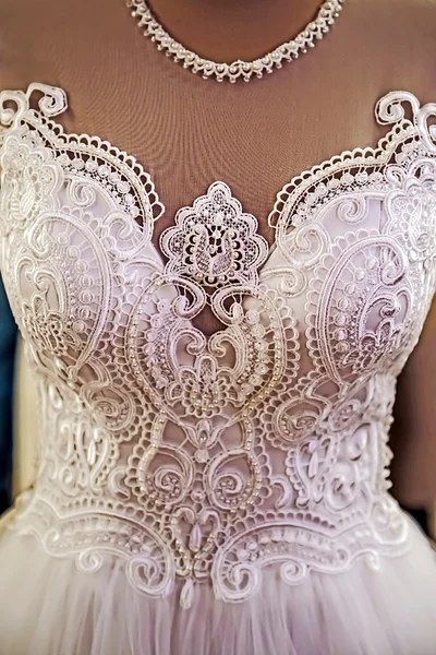 Vestido de noiva. Detalhe-66 — Fotografia de Stock