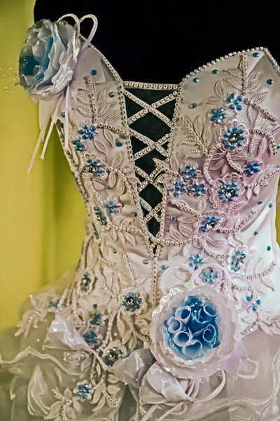 Vestido de noiva. Detalhe-67 — Fotografia de Stock